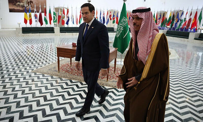 Rubio arrives in Saudi Arabia before Russia talks to end Ukraine conflict